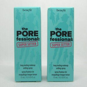 Lot (2) Benefit The Porefessional Super Setter Makeup Setting Spray travel mini